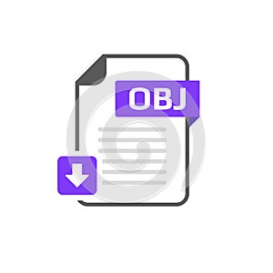 Download OBJ file format, extension icon