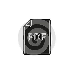 Download PDF document icon - vector file format symbol