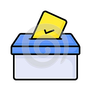 Download this premium icon of ballot box, editable vector