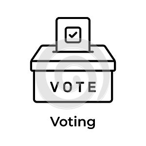 Download this premium icon of ballot box, editable vector