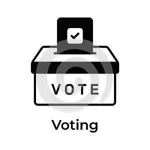 Download this premium icon of ballot box, editable vector