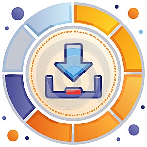Download Progress Circle Graphic Data Transfer Technology Concept