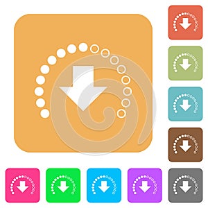 Download in progress rounded square flat icons