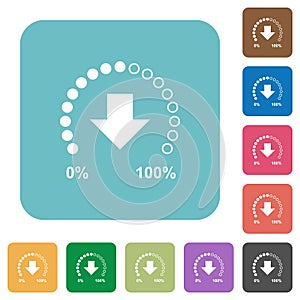 Download in progress rounded square flat icons