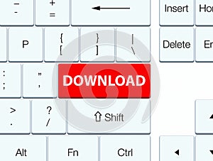 Download red keyboard button