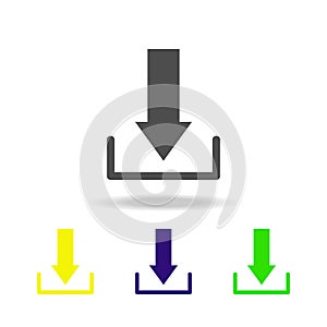 download sign multicolor icon. Element of web icons. Signs and symbols icon for websites, web design, mobile app on white backgro