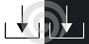 Download thin line vector icon set