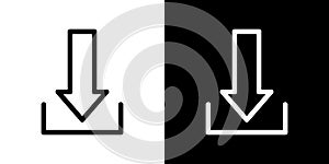 Download thin line vector icon set