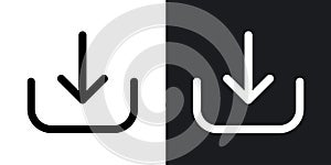 Download thin line vector icon set