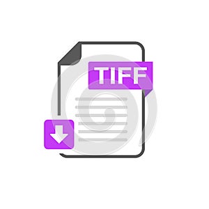 Download TIFF file format, extension icon