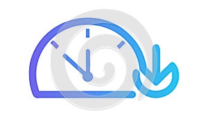 Download Time Indicator Icon, vector design Generative AI