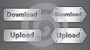 Download upload buttons