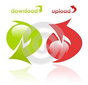 Download and upload icons