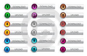 Download and upload web button