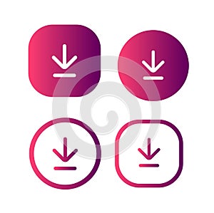 Download vector icon install symbol. Download icon vector illustration on white background.