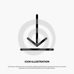 Download, Video, Twitter solid Glyph Icon vector