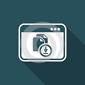 Download window - Vector flat minimal icon