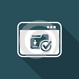 Download window - Vector flat minimal icon