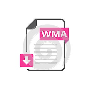 Download WMA file format, extension icon photo