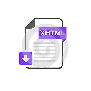 Download XHTML file format, extension icon