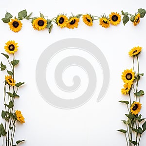 Downloadable sunflower border