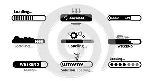 Downloading black line scale set