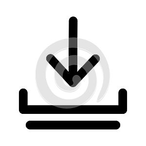 DownloadLine Style vector icon which can easily modify or edit photo