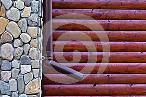 Downpipe on wall of countryside house