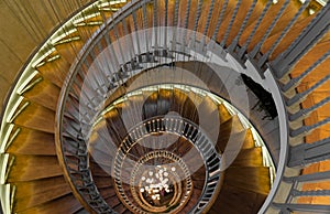 Downside view of spiral staircase