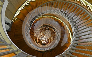 Downside view of spiral staircase