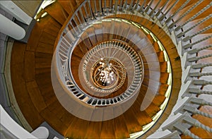 Downside view of spiral staircase