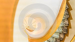 Downside view of a spiral staircase