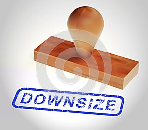 Downsize Home Stamp Means Downsizing Property Due To Retirement Or Budget - 3d Illustration