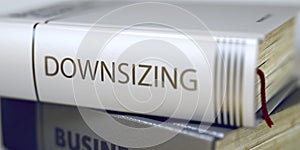 Downsizing - Book Title. 3D.