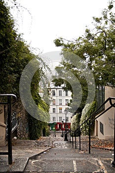 Downstairs of Montmartre in Paris, France photo