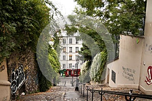 Downstairs of Montmartre in Paris, France photo