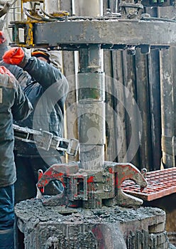 Downstream of a pipe for oil production photo