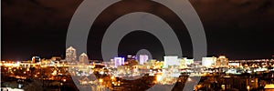 Downtown Albuquerque at Night Panorama