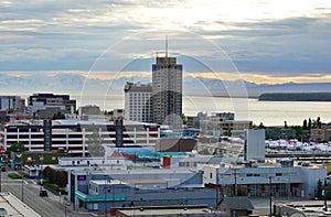 The downtown Anchorage skyline