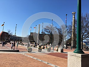 Downtown Atlanta Centennial olympic park brick ground
