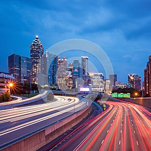 Downtown Atlanta, Georgia, USA skyline.