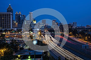 Downtown Atlanta twilight skyline