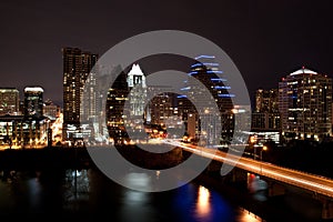 Downtown Austin Texas Cityscape at Night