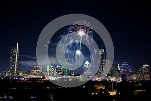 Downtown Austin, Tx Fireworks