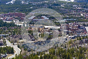 Downtown Breckenridge, Colorado in the Winter During the Day with the Mountains in the Background