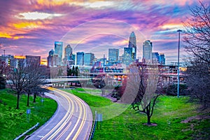 Downtown Charlotte, North Carolina, USA Skyline at Sunset