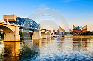 Downtown Chattanooga, Tennessee at dusk photo