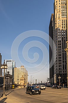 Downtown Chicago, E Wacker Drive Perspective