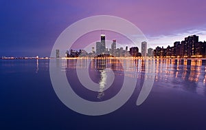 Downtown Chicago from Lake Mic