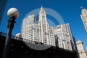 Downtown Chicago Modern and Old Buildings Cityscape